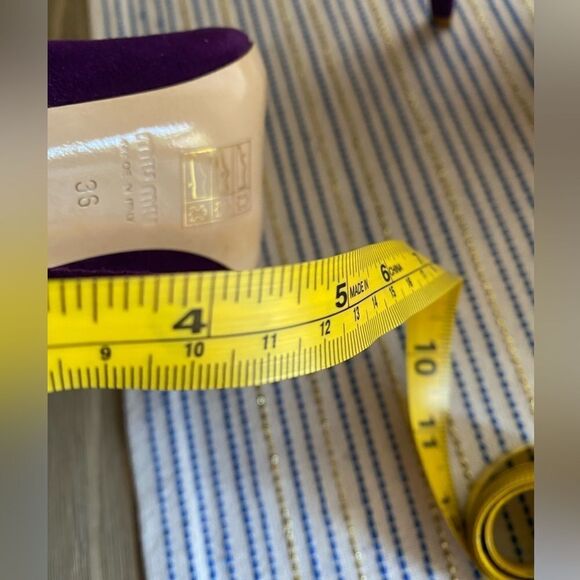 Miu Miu Women's  Suede Purple Classic Heels Shoes Size 36 - Picture 11 of 13